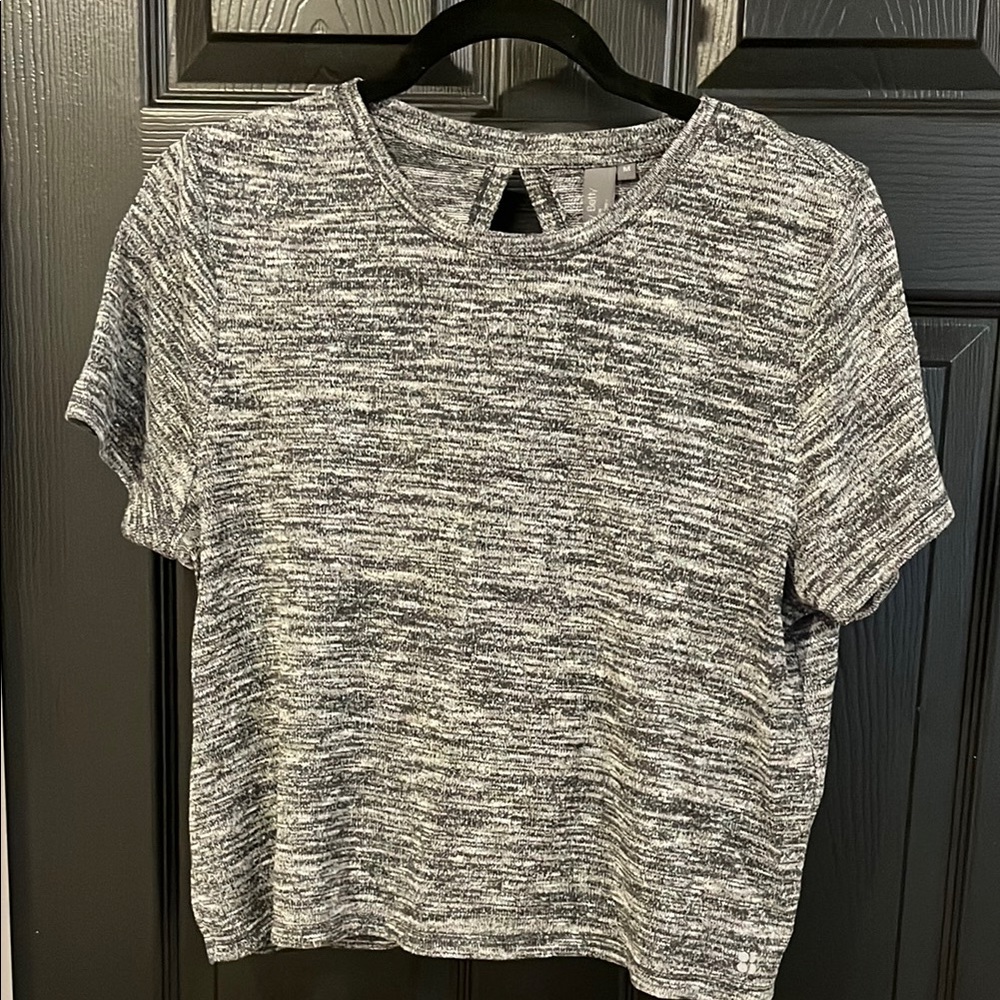 Sweaty Betty Knit Open Back Gray Top M